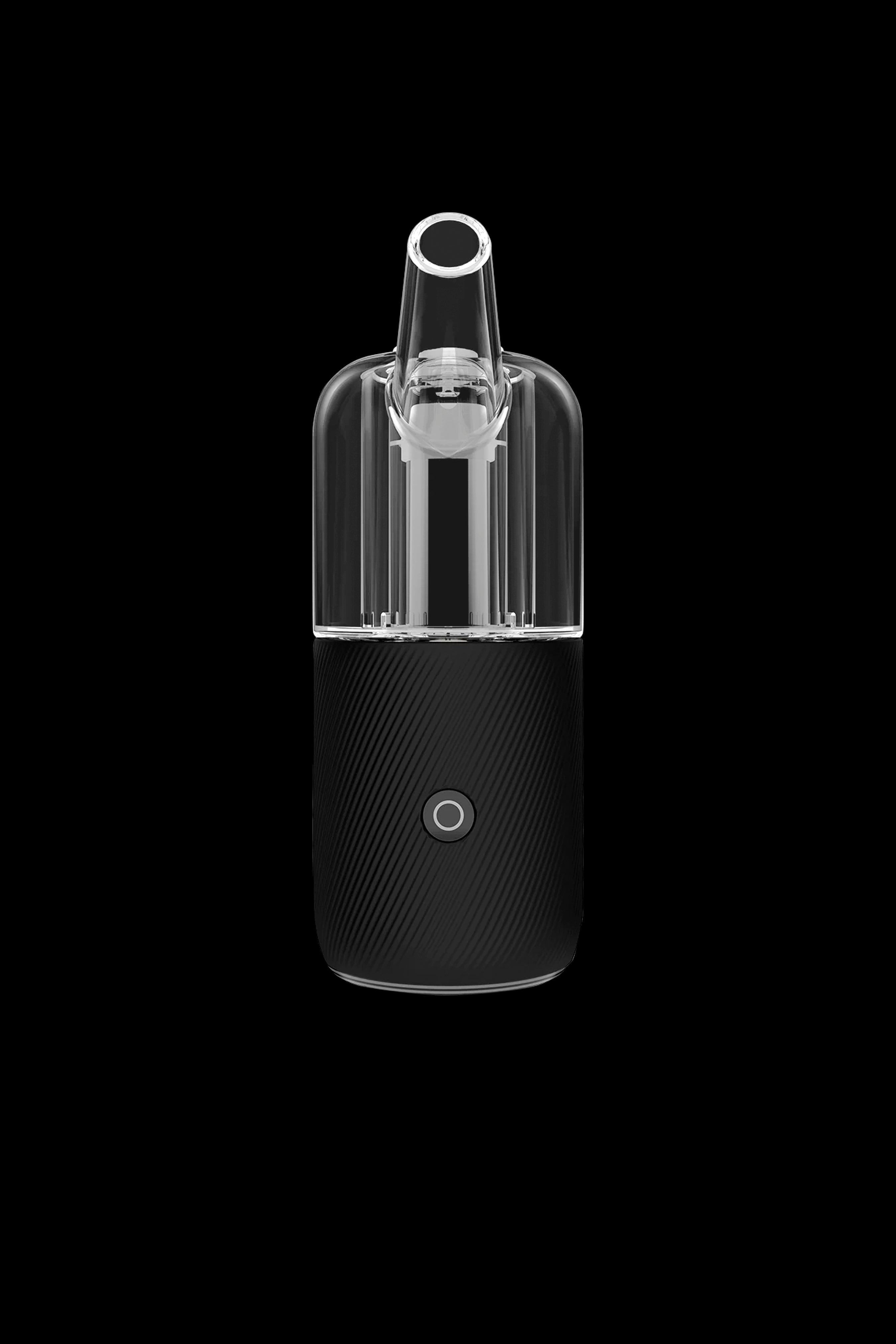 Sleek black and clear cannabis vaporizer device.