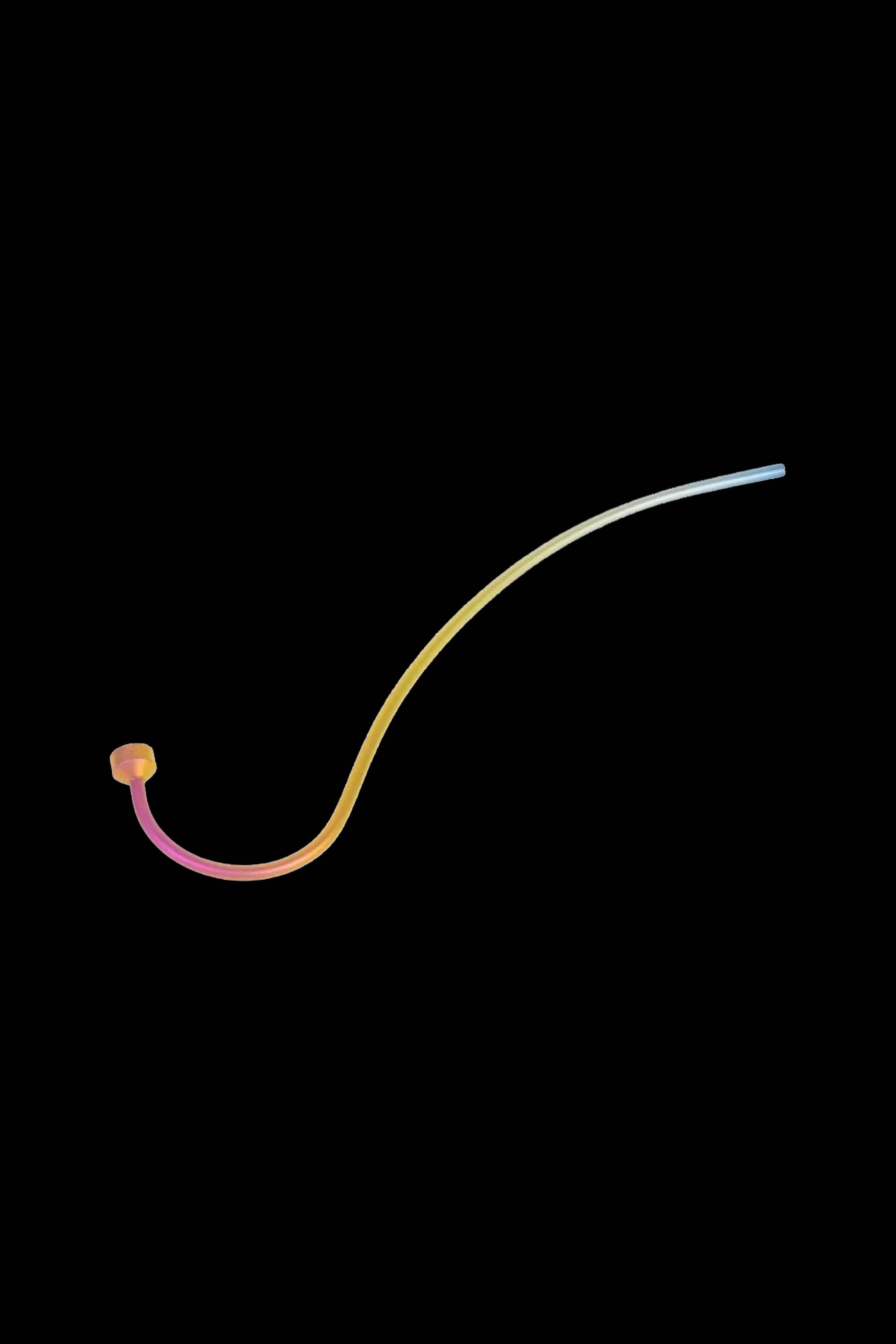 Colorful glass cannabis oil syringe.