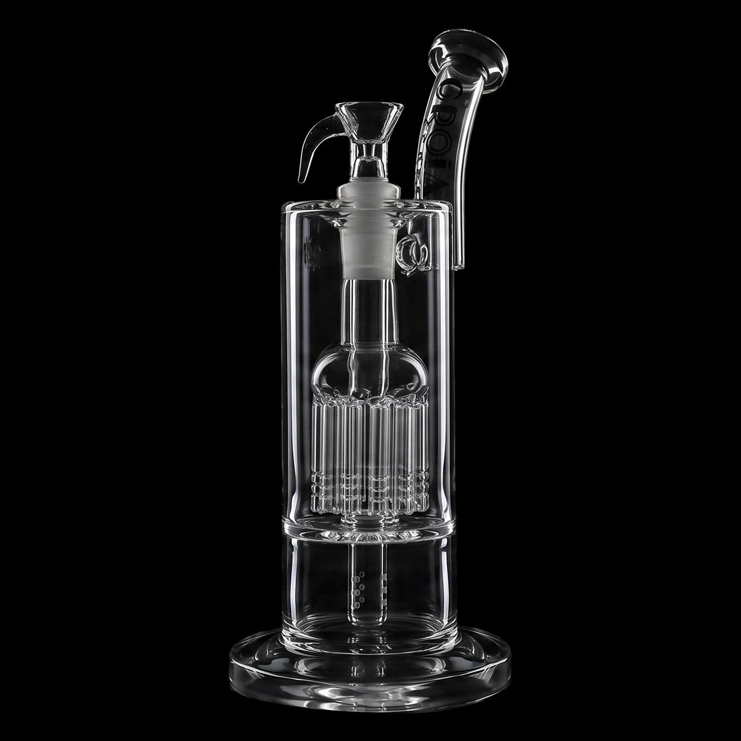 Croia Glass 10" Dual Chamber Scientific Bubbler Tree Perc Glass Bong | Croia Glass