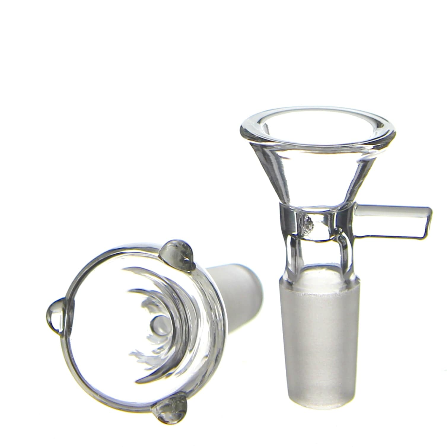 Glass bowls for smoking cannabis.