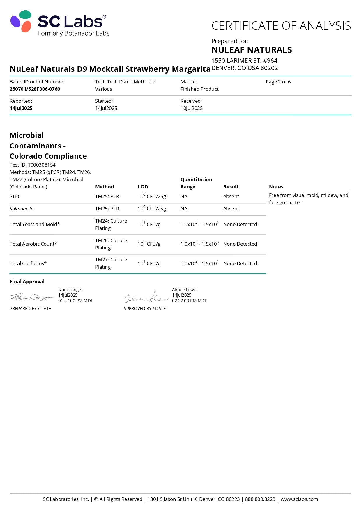 NuLeaf D9 THC Mocktail Shots