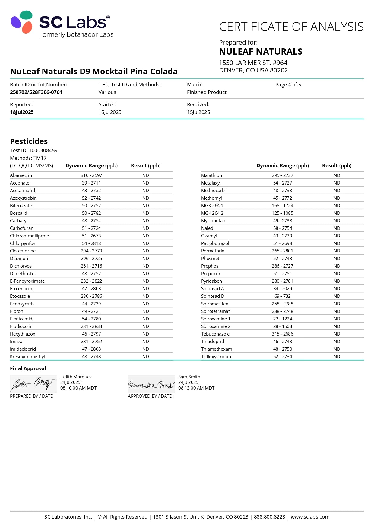 NuLeaf D9 THC Mocktail Shots