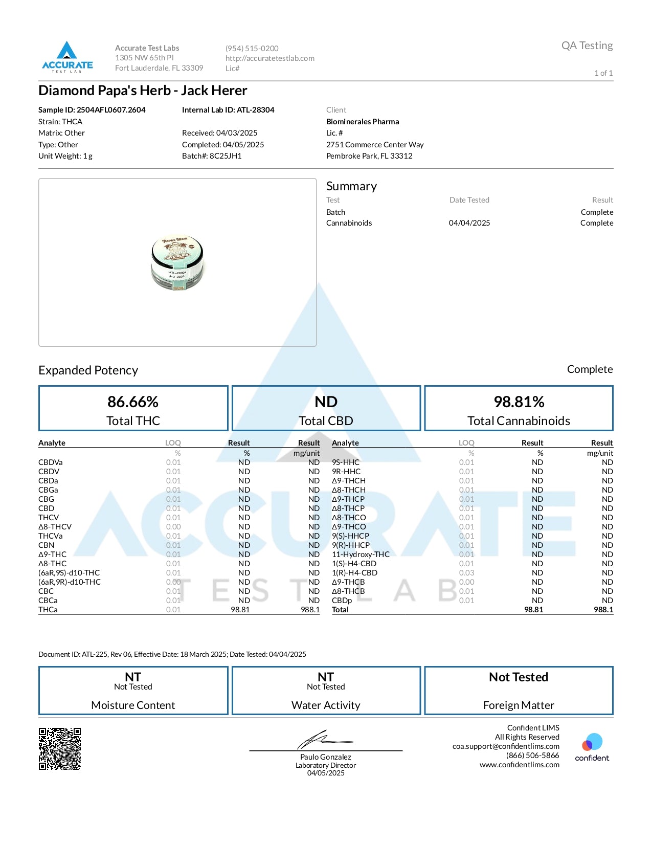 Papa's Herb 2G DABS JACK HERER SATIVA