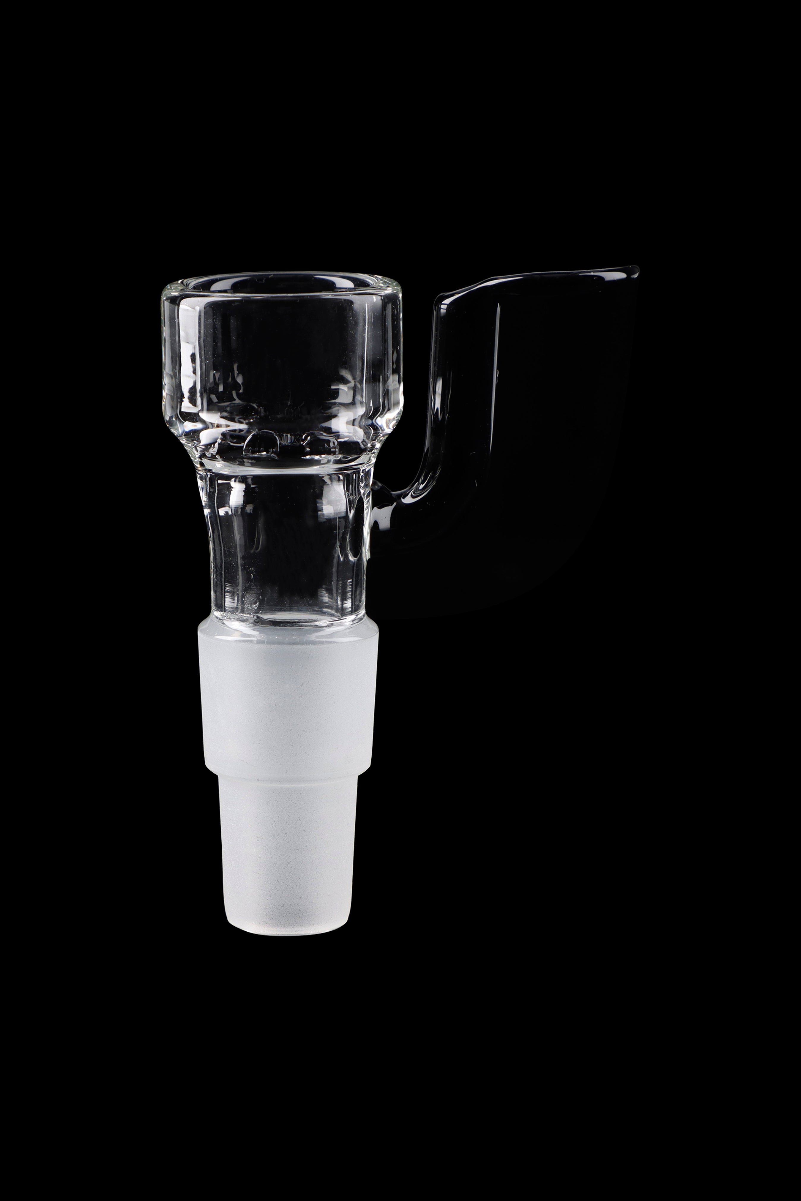 Clear quartz banger for vaporizing cannabis concentrates.