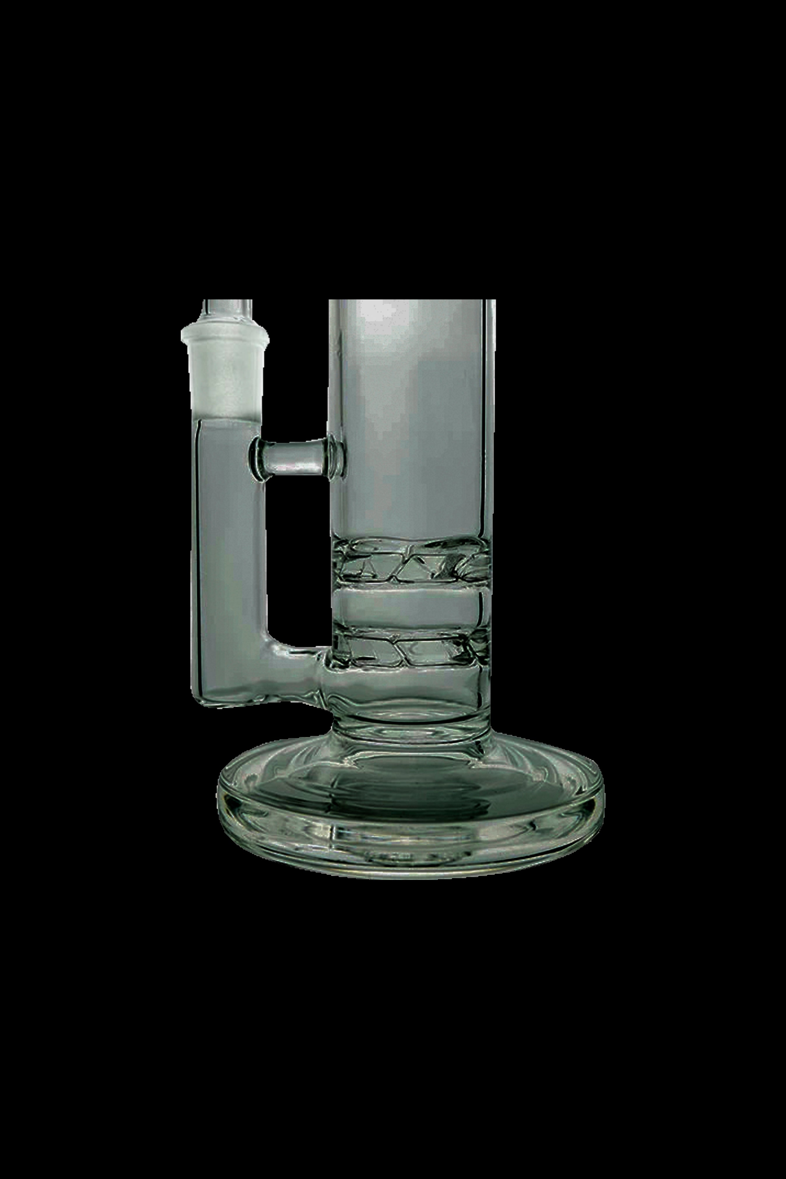 Glass water pipe (bong) with bubblers, isolated on black.