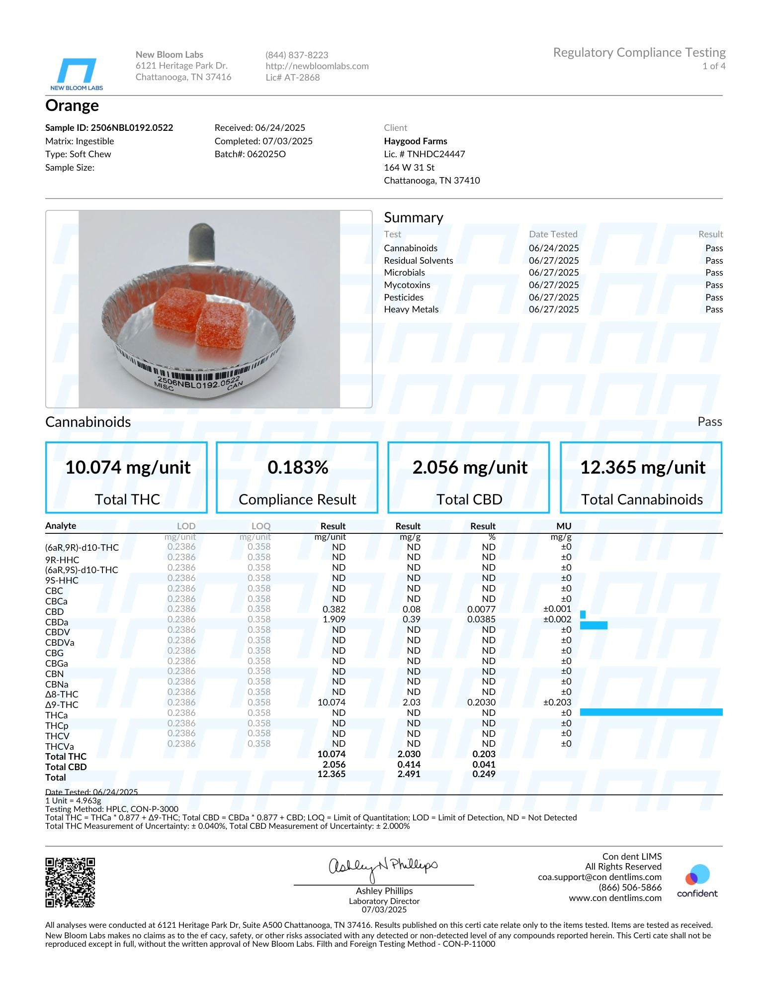 Haygood Farms D9 THC Live Resin Gummies - Hybrid - Blood Orange