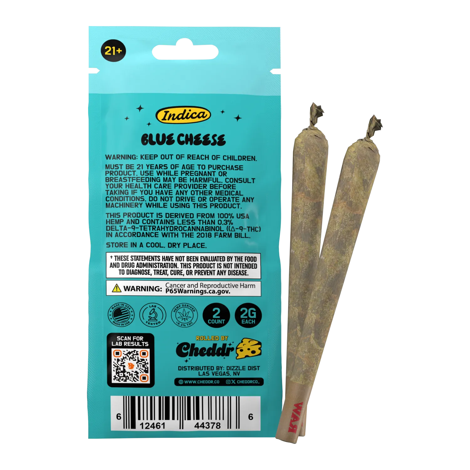 Cheddr Holes - 2g Jelly-Core Hash Holes (2-Pack) BLUE CHEESE