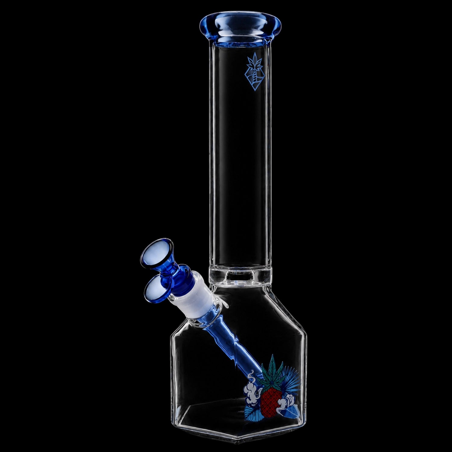 Cabana Cannabis Co. Pineapple Water Pipe Light Blue - 12in