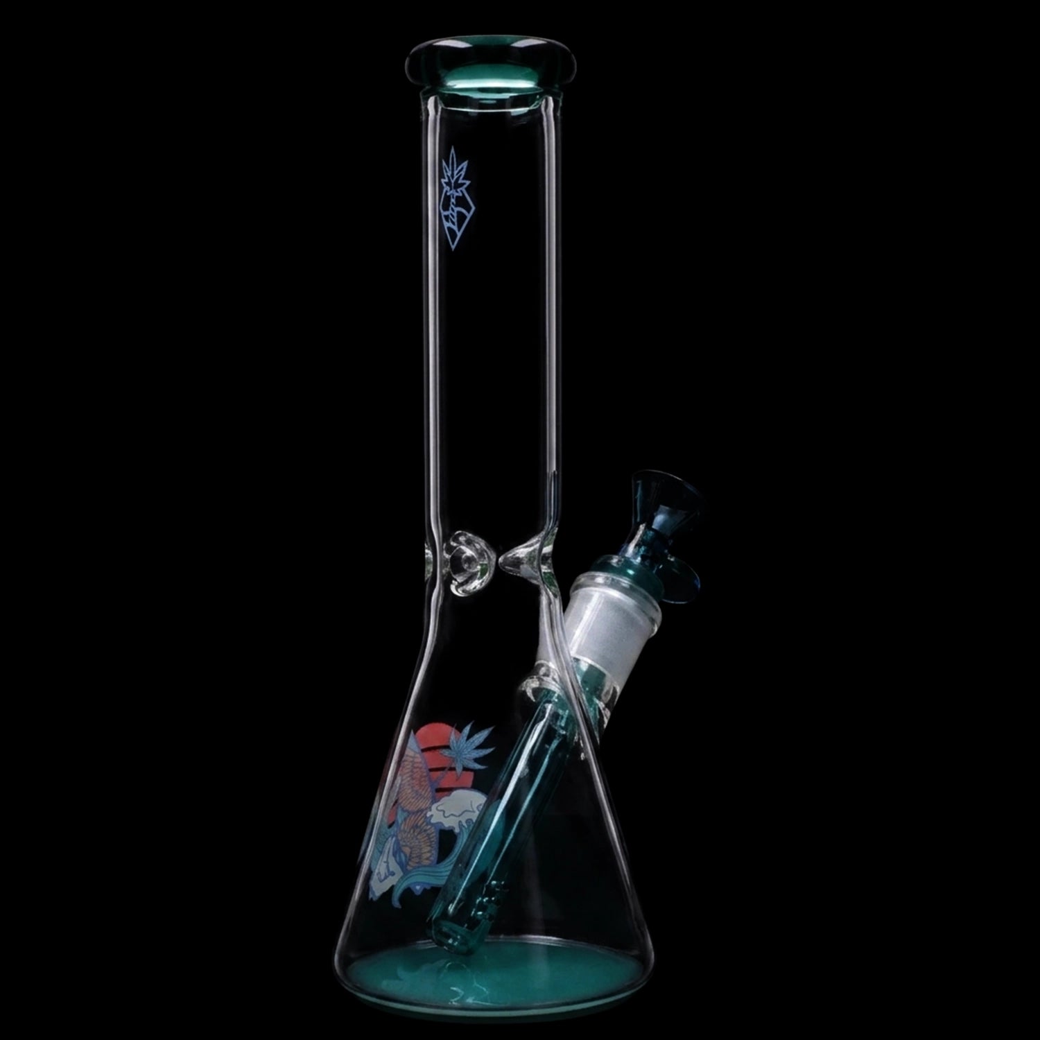 Smoke Cartel Cabana Cannabis Co. Surf Board Water Pipe Teal - 10in