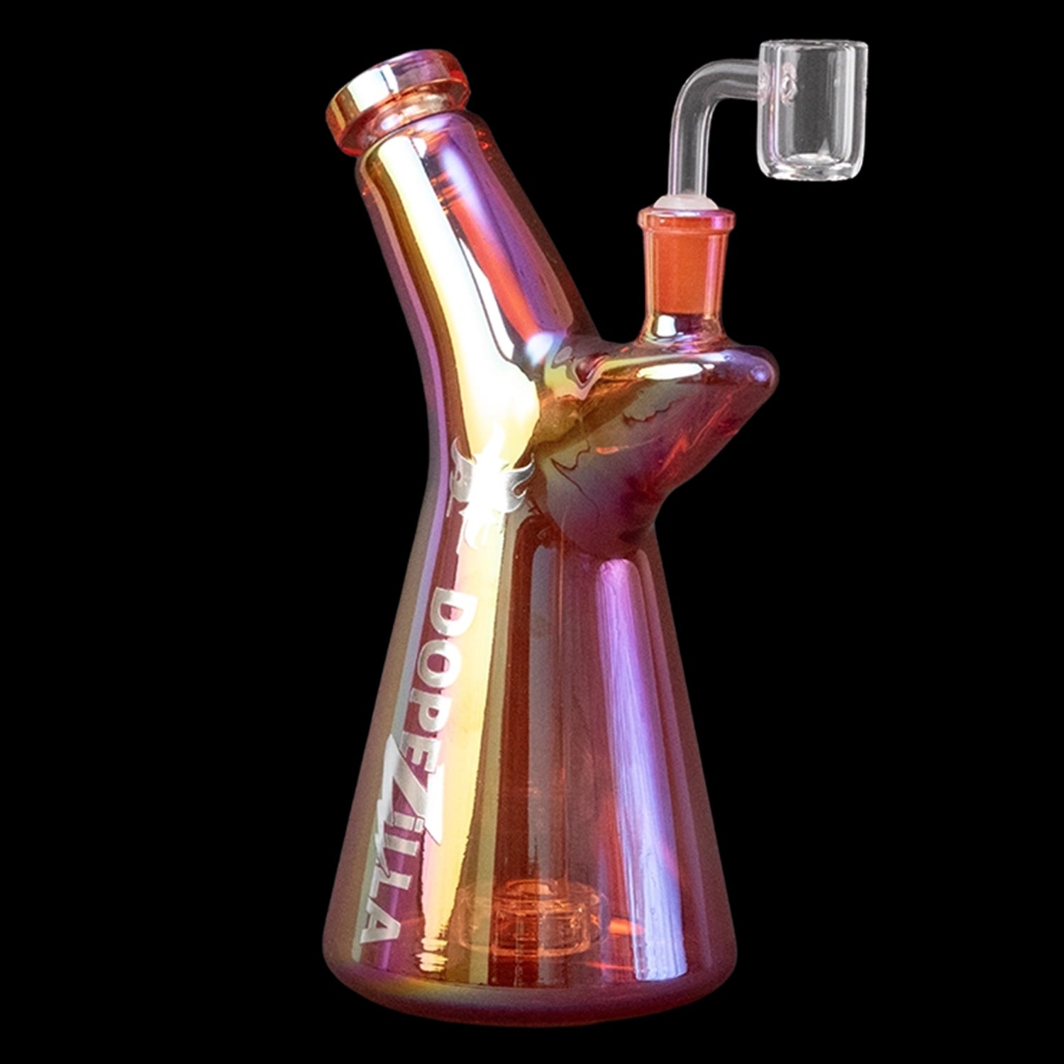 Smoke Cartel Dopezilla Elemental Phoenix Dab Rig 7 in. Orange