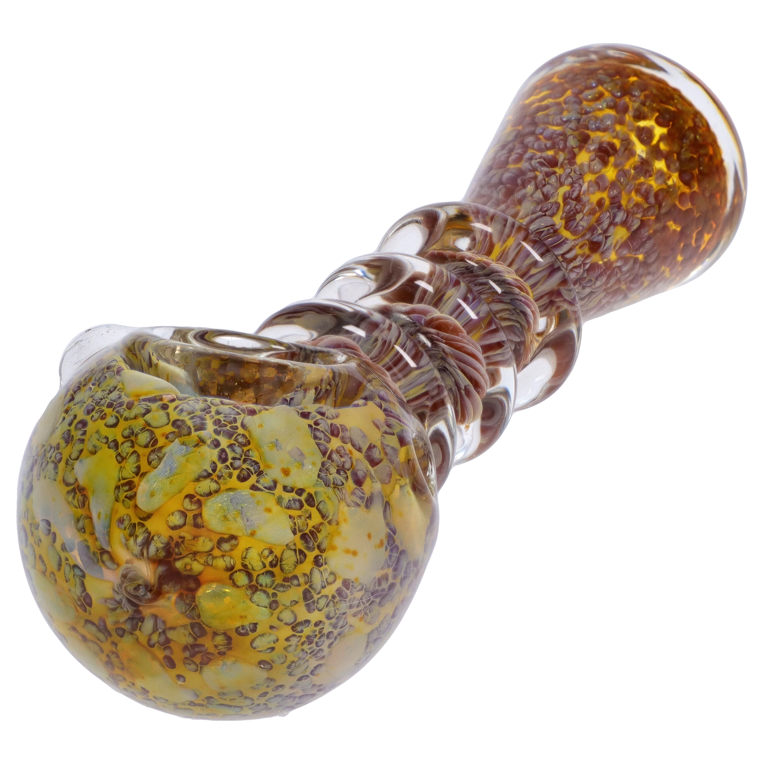 Smoke Cartel Triple Ringed Speckled Spoon Pipe