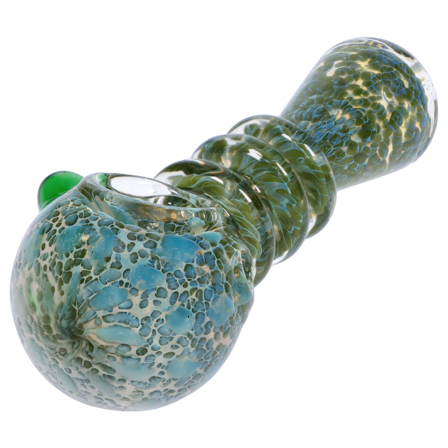 Smoke Cartel Triple Ringed Speckled Spoon Pipe