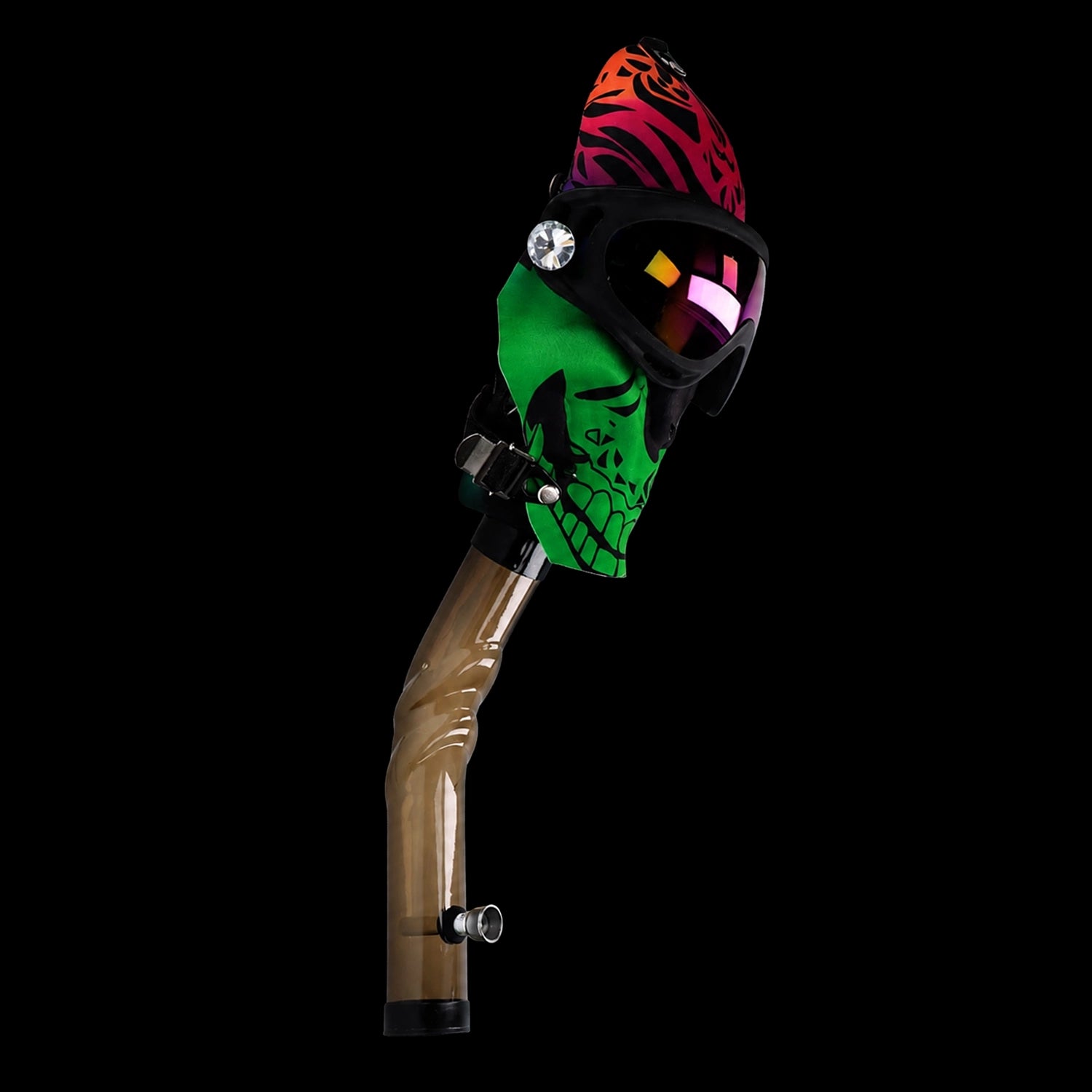 Smoke Cartel Smiling Dark Green Gas Mask