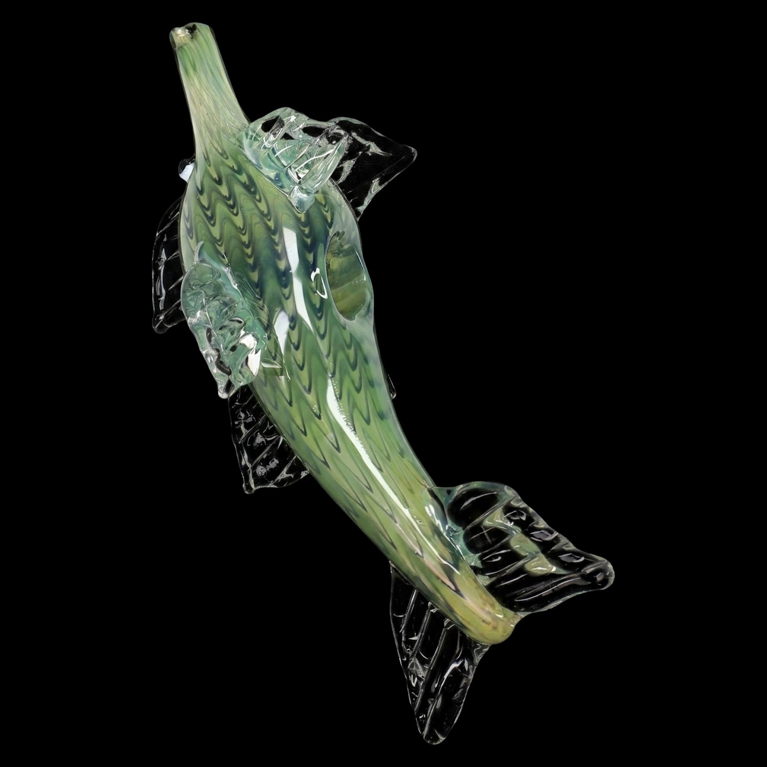 Silver Fumed Color-Changing Glass Shark Pipe “Reef Ripper” – Assorted Colors