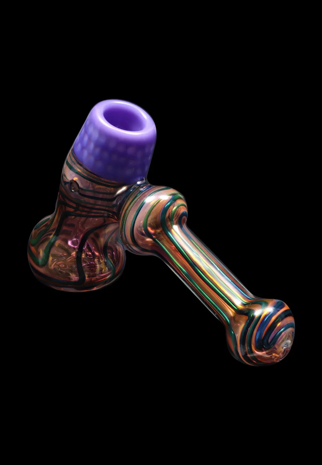 Smoke Cartel Gold Fume Hammer Bubbler - 7 in.