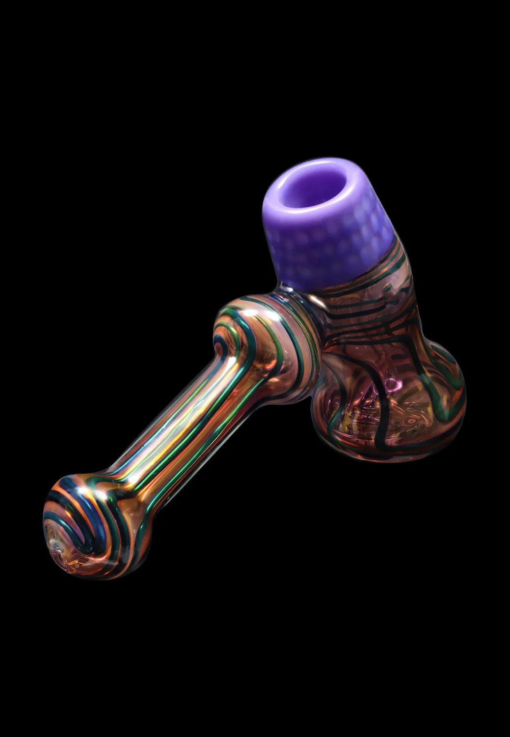 Smoke Cartel Gold Fume Hammer Bubbler - 7 in.