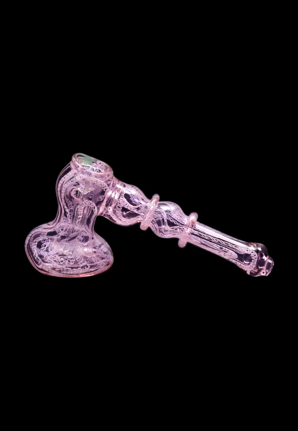 Smoke Cartel Pink Twist Hammer Bubbler - 6 in.