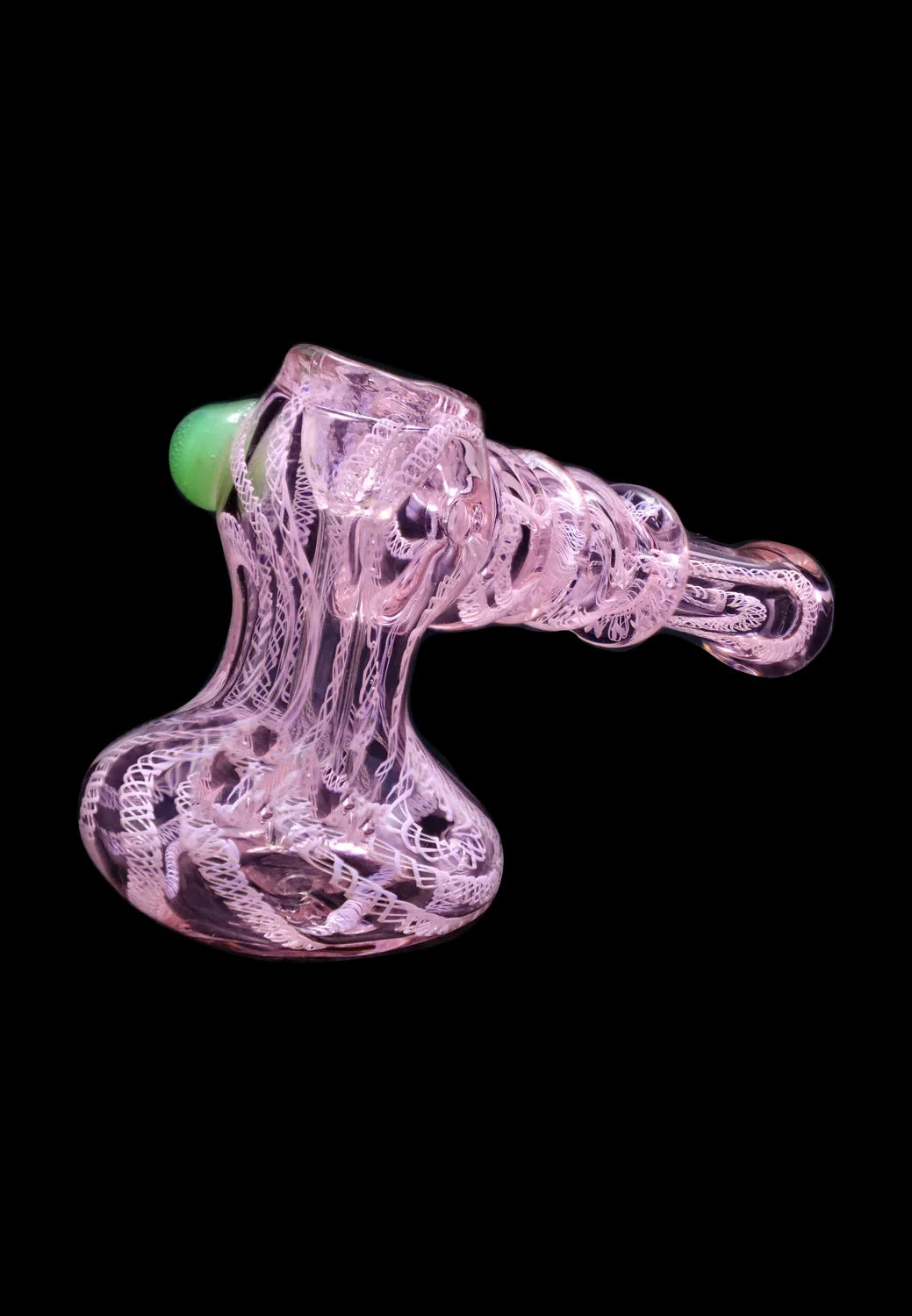 Smoke Cartel Pink Twist Hammer Bubbler - 6 in.