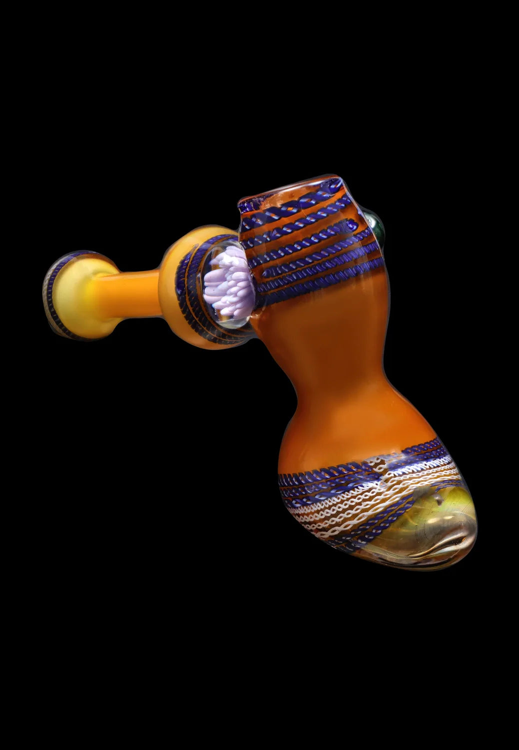 Smoke Cartel Gold Fume with Locket Hammer Bubbler - 9 in.