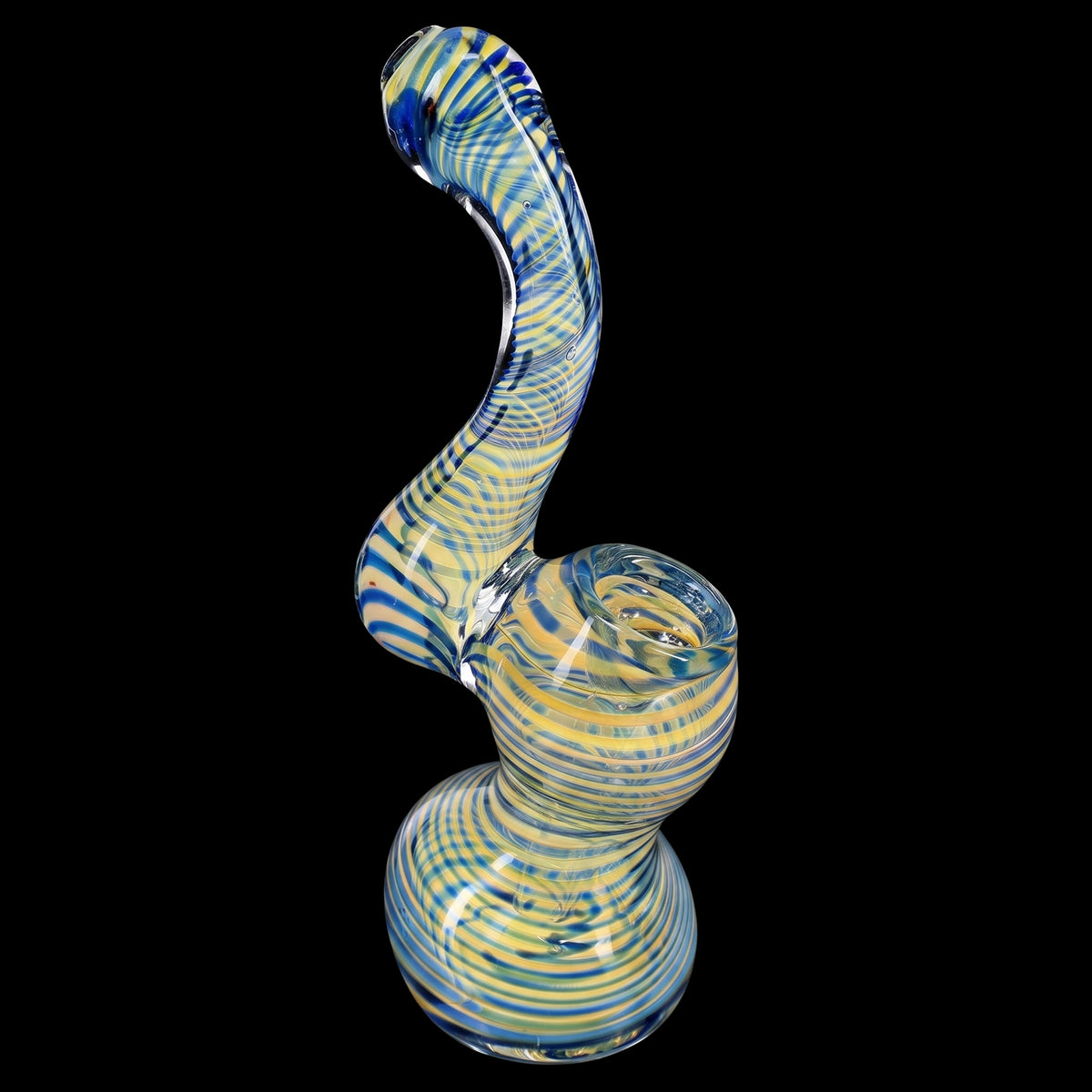 Primate Glass Color-Changing Spiral Sherlock Bubbler “Mini Wizard” – 5″ – Assorted Colors
