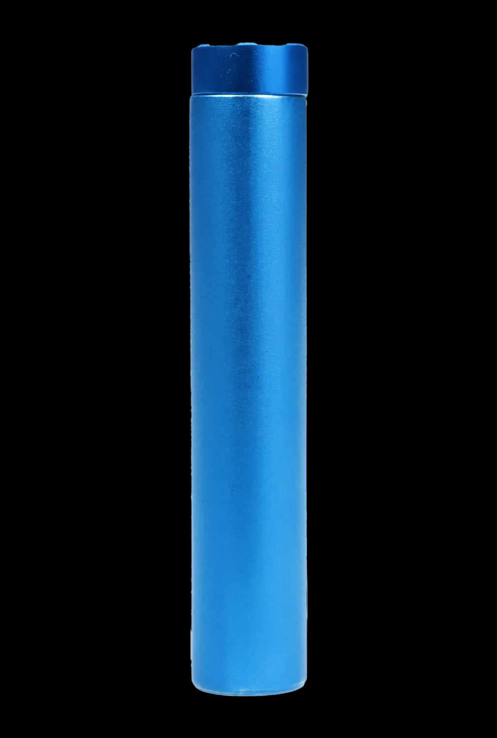 Blue metal cannabis pipe.