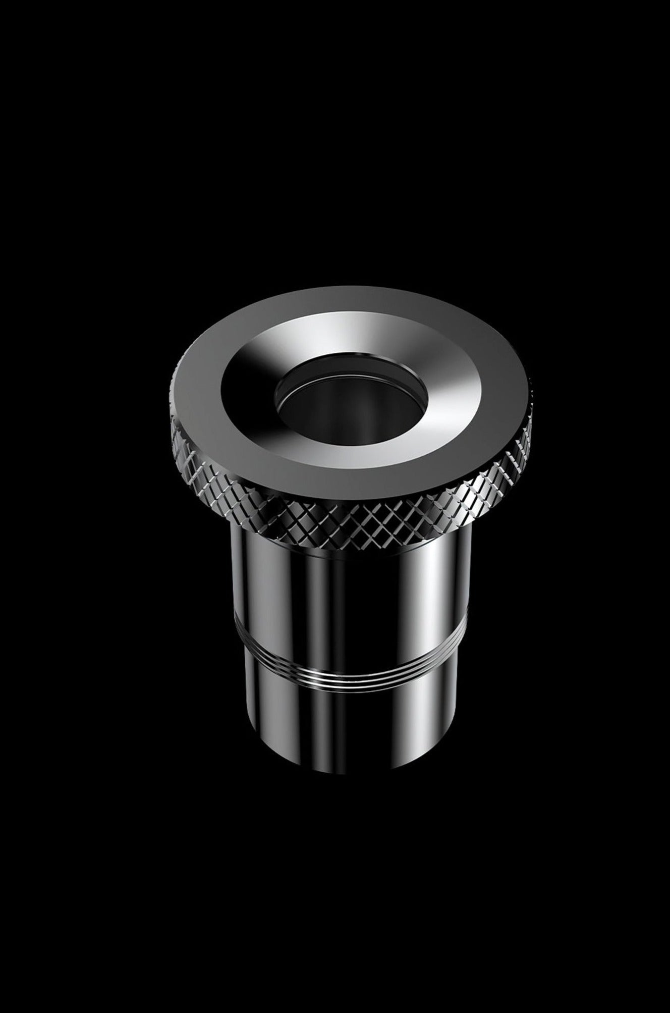 Silver cannabis concentrate coil with textured grip.