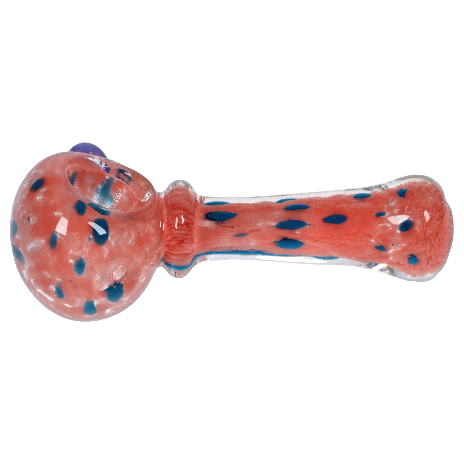 Smoke Cartel Frit with Twisted Mouthpiece Spoon Pipe - 4 in.