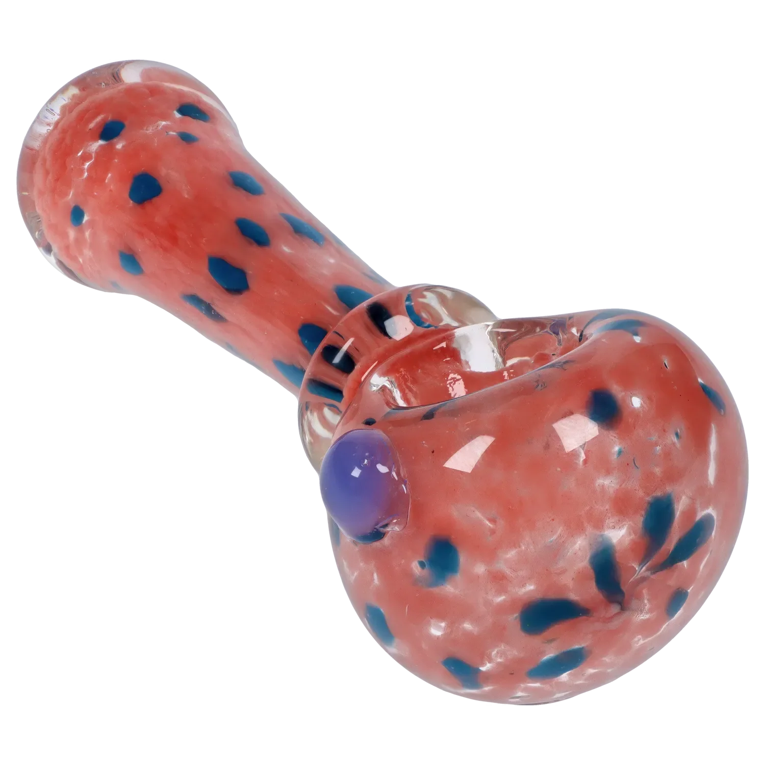 Smoke Cartel Frit with Twisted Mouthpiece Spoon Pipe - 4 in.