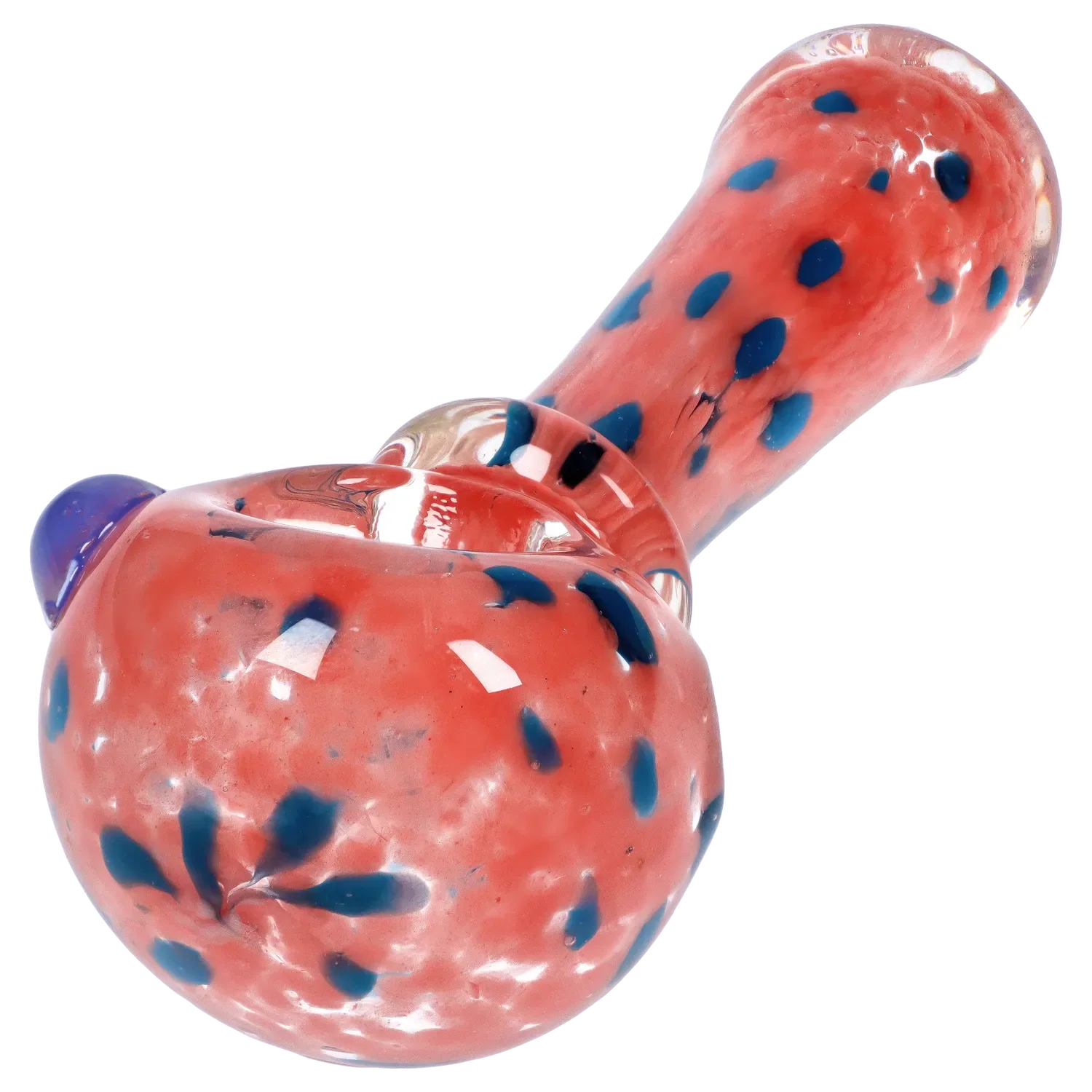 Smoke Cartel Frit with Twisted Mouthpiece Spoon Pipe - 4 in.
