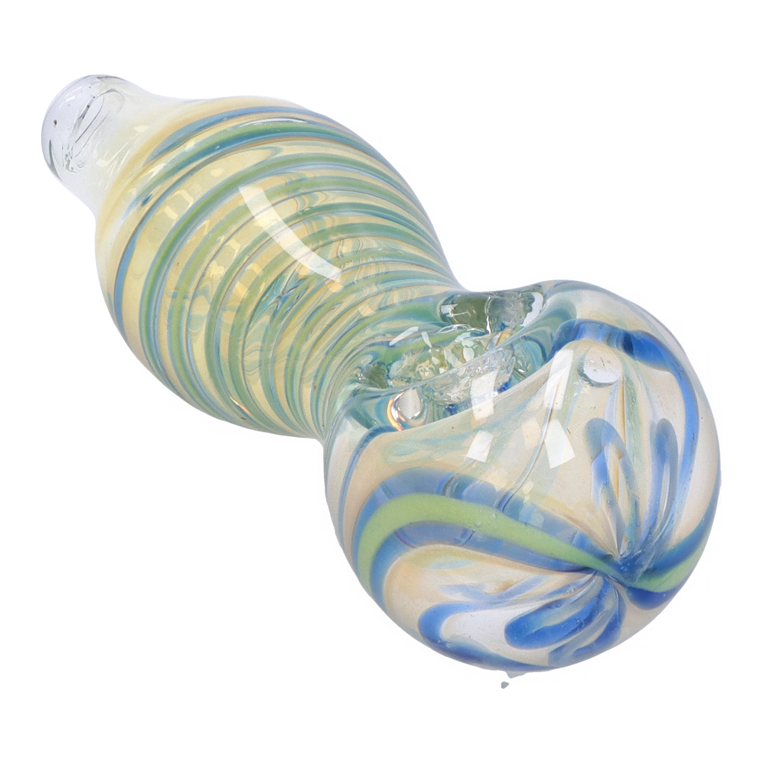 Smoke Cartel Frit Fumed with Piping Spoon Pipe - 2.5 in.