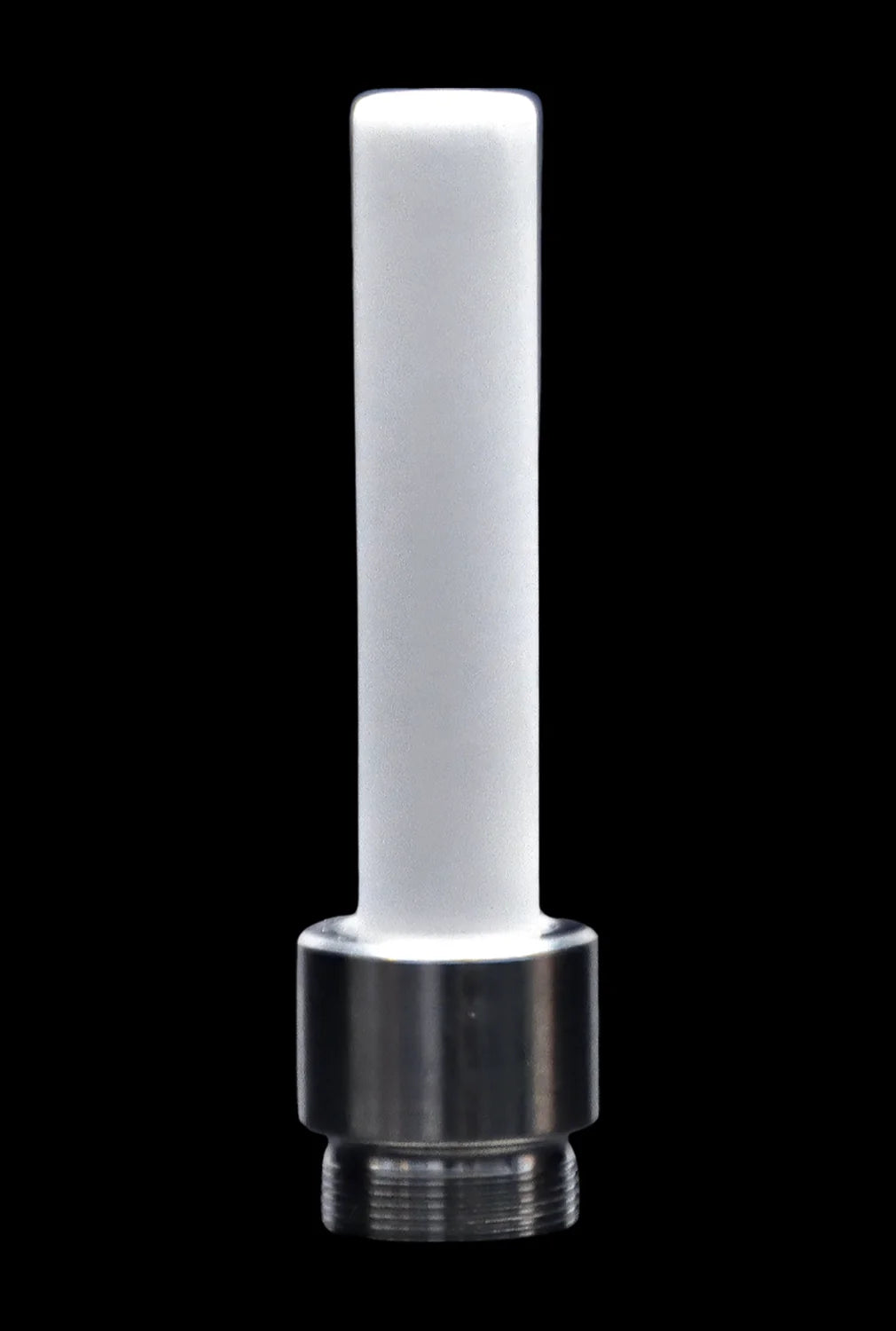 Front view of the SC Freezable Glycerin Nectar Collector, showing the frosted glass tip and silver base against a dark background.