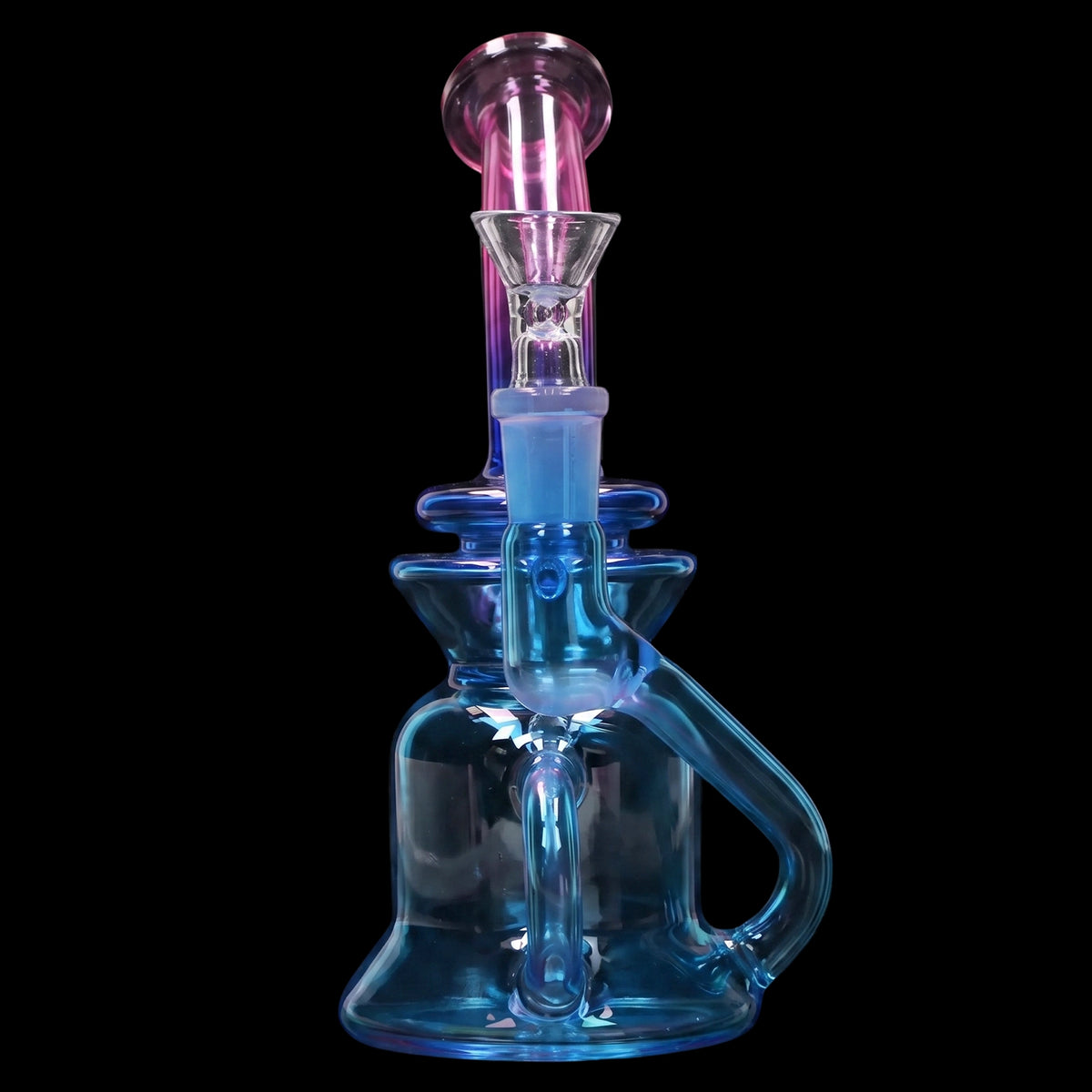 Smoke Cartel Bright Electroplated Recycler Bong - 8 in.