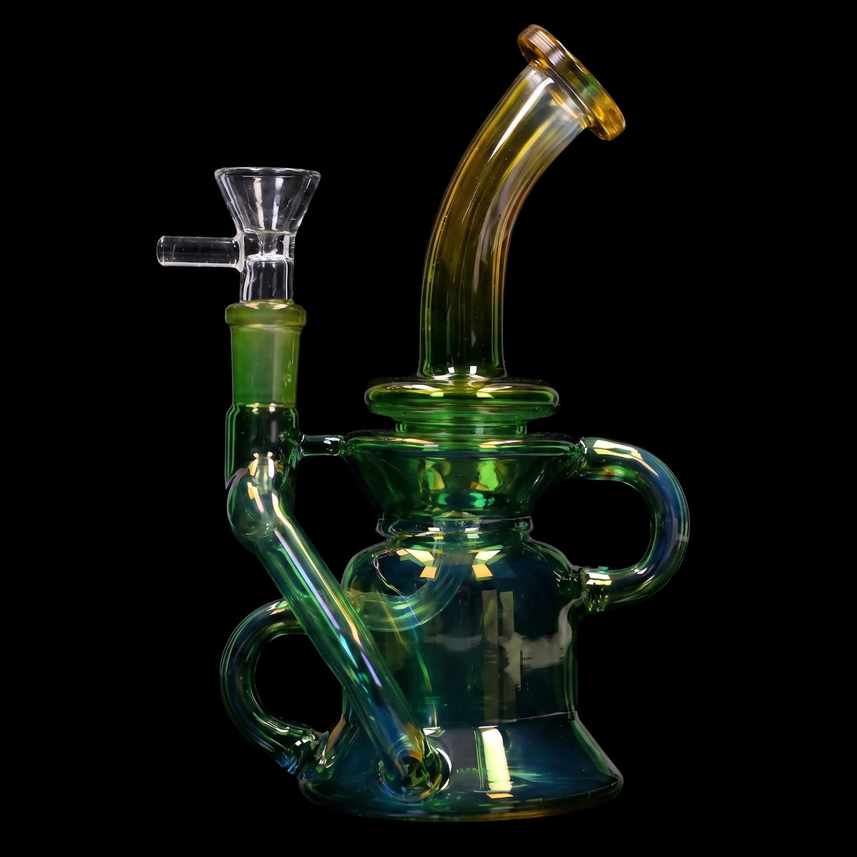 Smoke Cartel Bright Electroplated Recycler Bong - 8 in.
