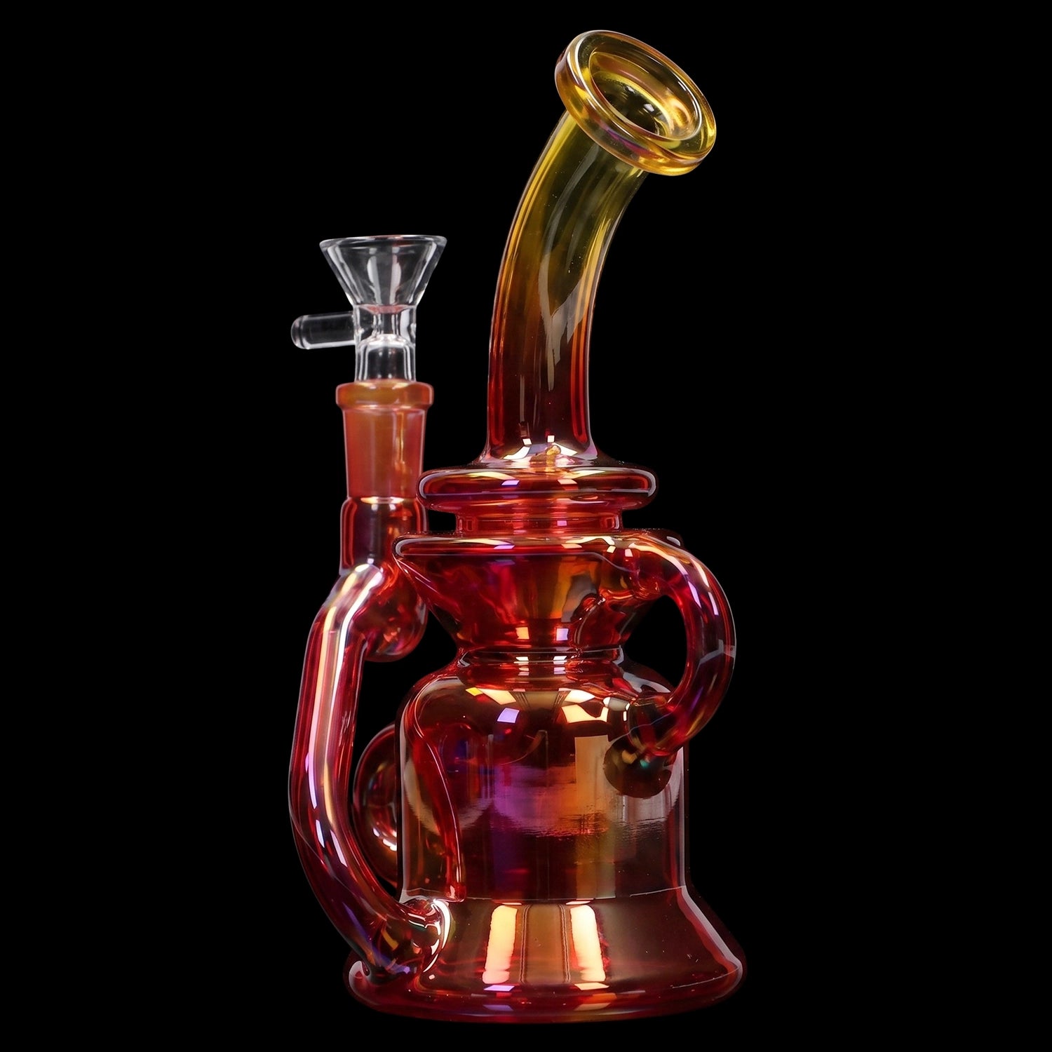 Smoke Cartel Bright Electroplated Recycler Bong - 8 in.