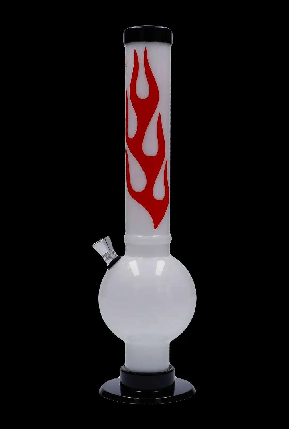 JM Plastics Flame Bubble Base Acrylic Water Pipe - 12 in.