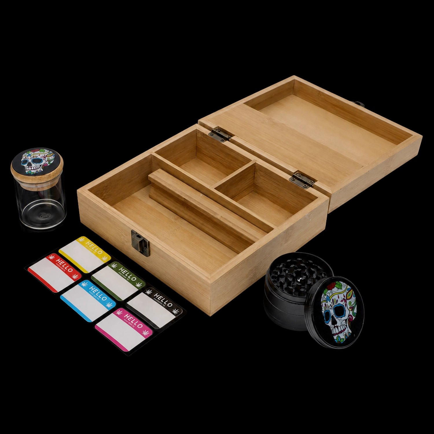Cloud Cali Large Bamboo Smoking Kit (Flowing skull )