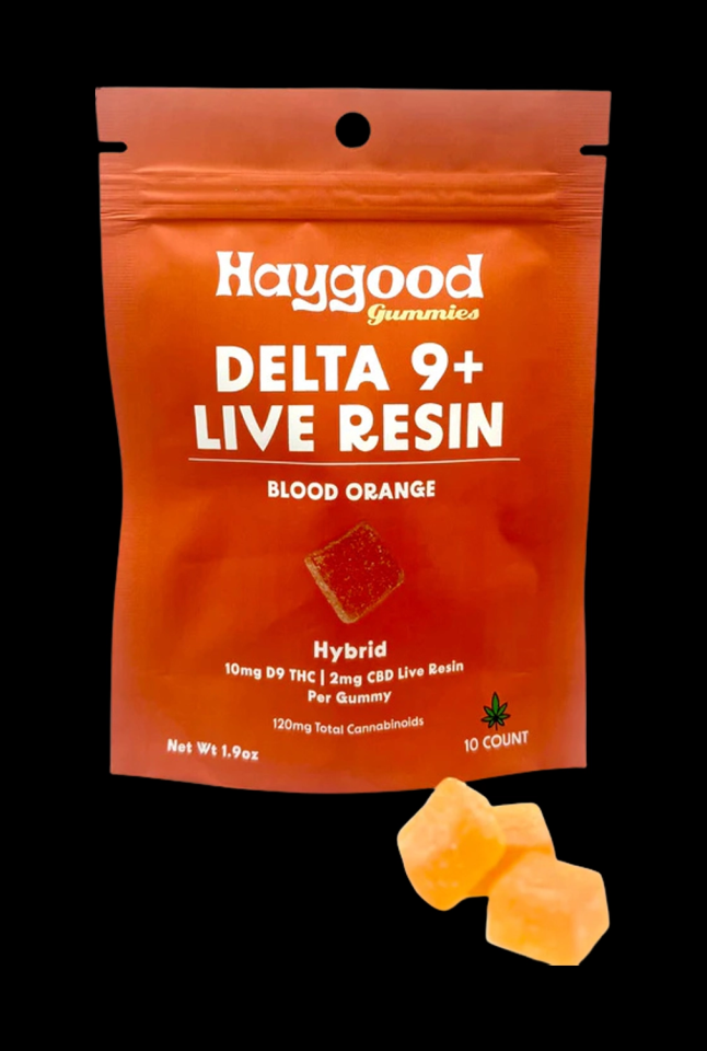 Haygood Farms D9 THC Live Resin Gummies - Hybrid - Blood Orange
