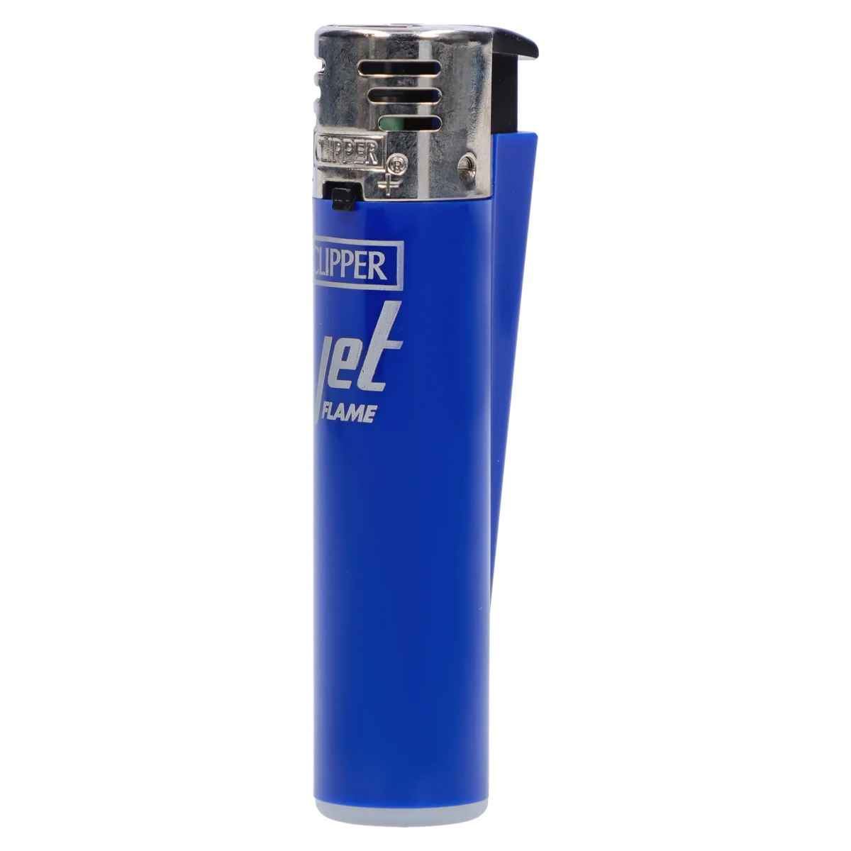 Close-up front view of the blue “Wake N’ Bowl” Smoking Box showing its metallic top and partial logo on a white background