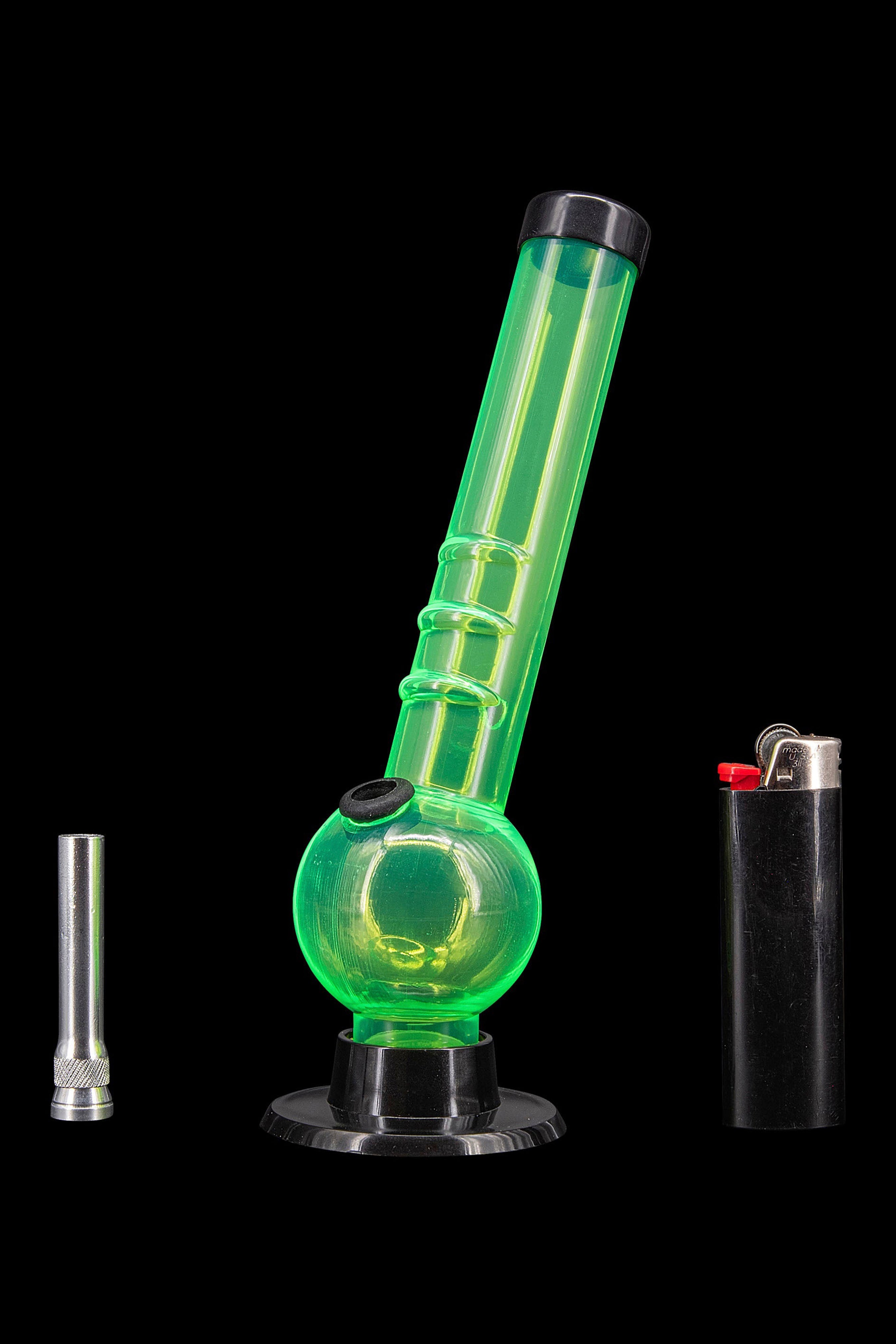 JM Plastics Acrylic Angled Neck Bubble Bong