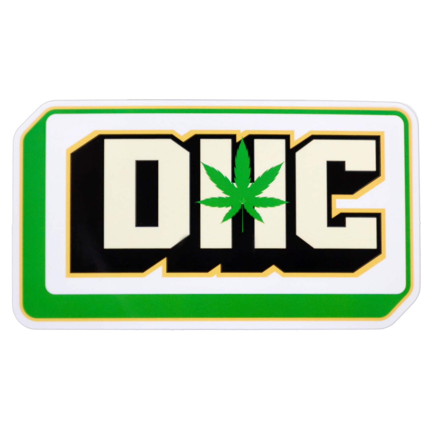 Top-down close-up of the “Epic 420 House Party” Deluxe Box logo featuring bold block letters with a green cannabis leaf centered over the I.