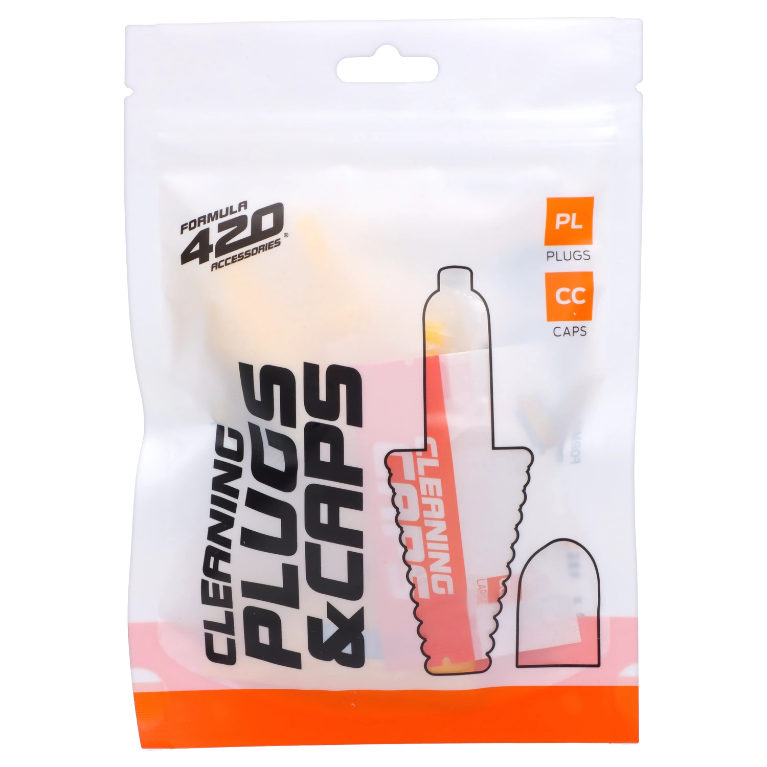 Top-down view of the “Epic 420 House Party” Deluxe Box packaging showing a white resealable pouch with bold black graphics and orange accents.