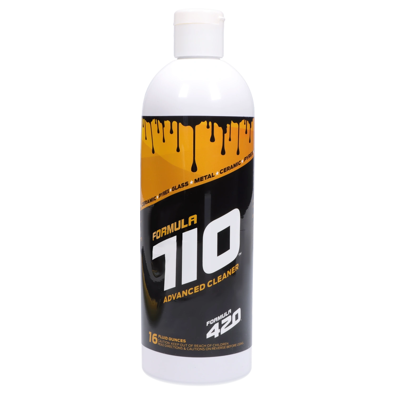 Tall three-quarter view of the “Epic 420 House Party” Deluxe Box bottle showing a white cap and black-and-orange label with large white "10" text.