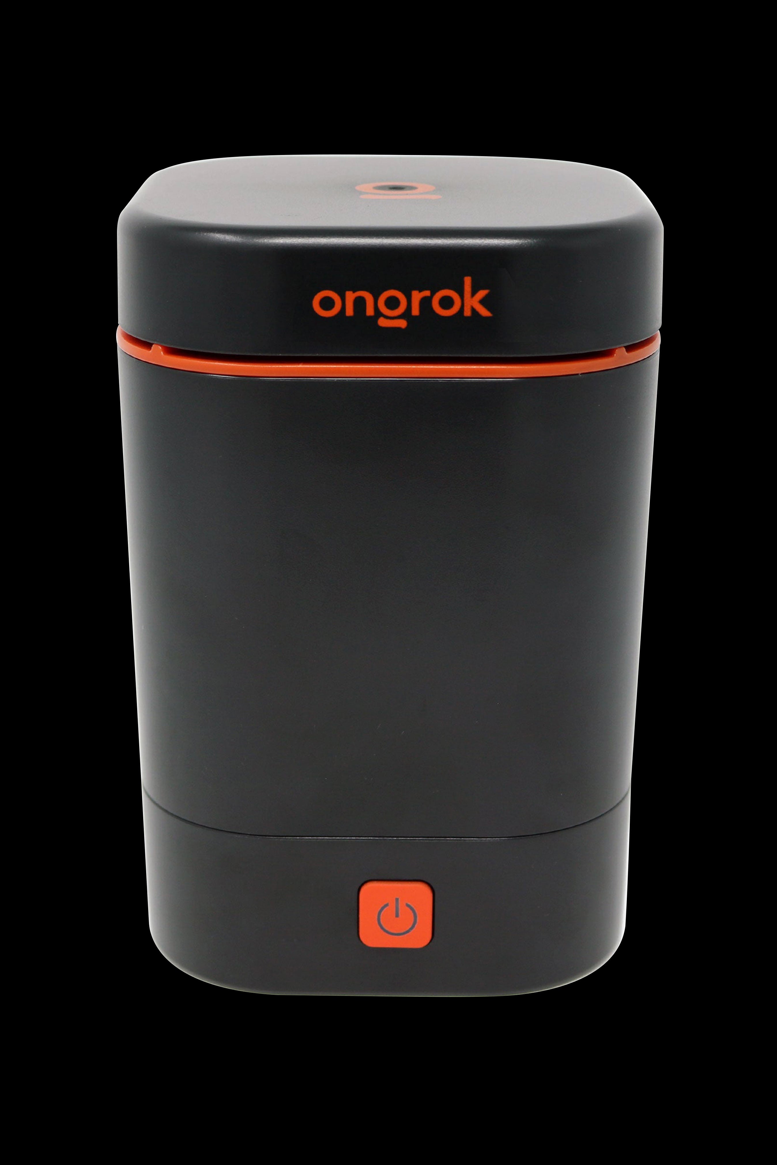 Onrok portable cannabis oil vaporizer in black and orange.