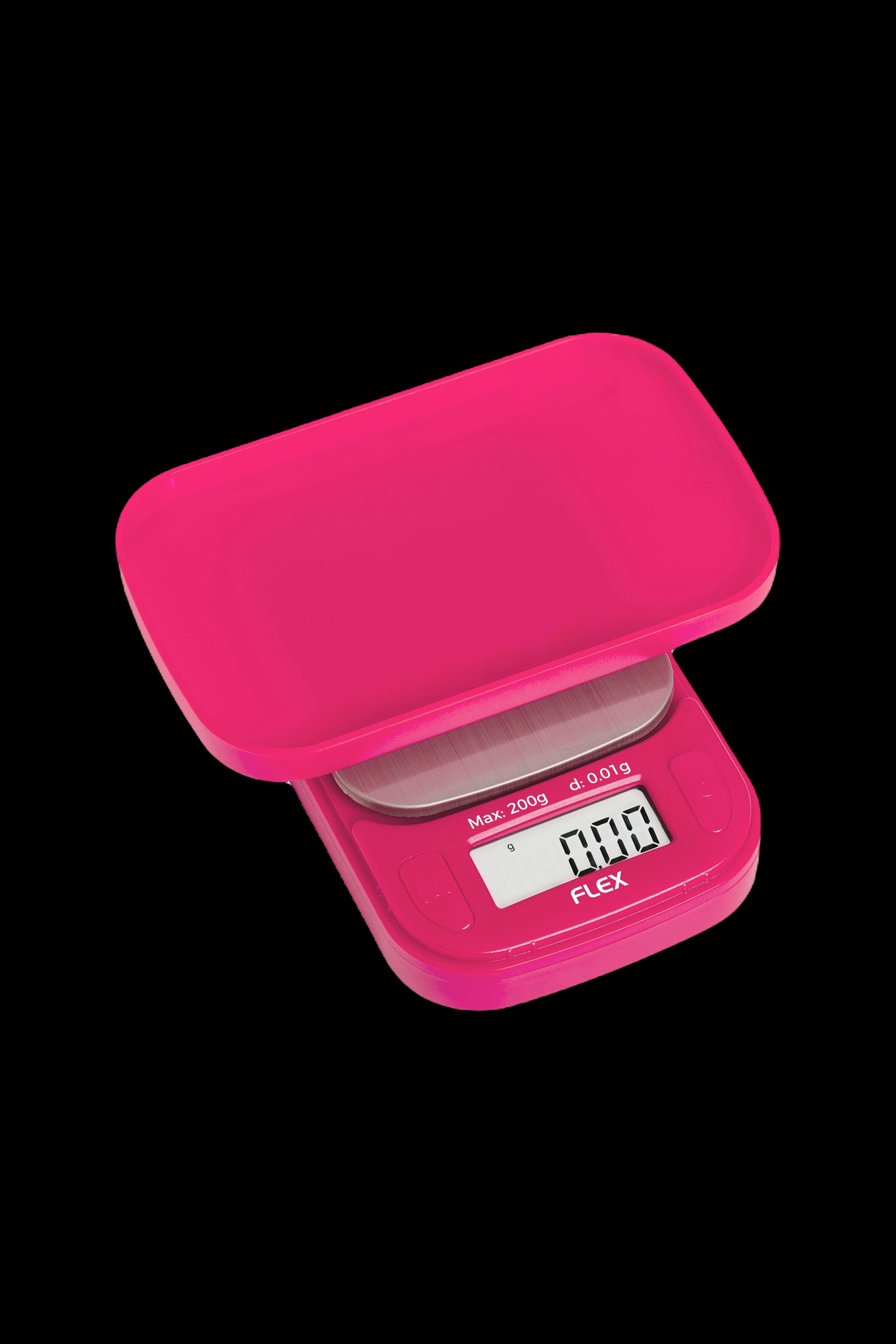 Pink digital scale displaying “0.000” with a maximum capacity of 200g.