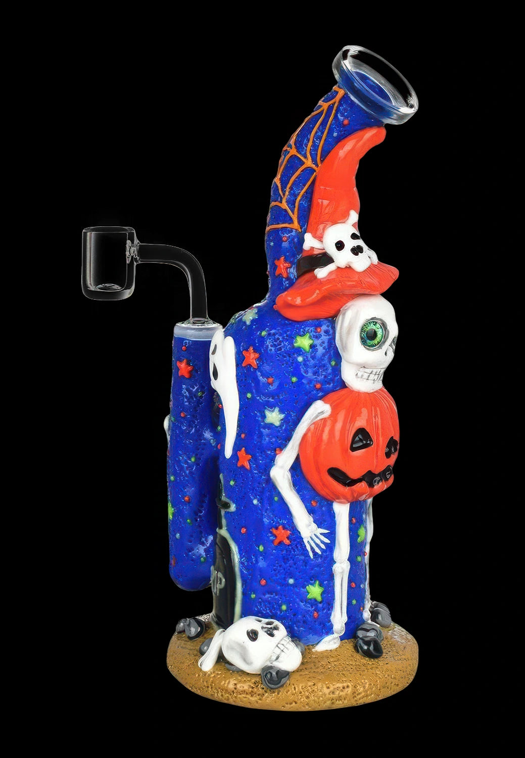 Frightening Fiesta Enamel on Glass Dab Rig