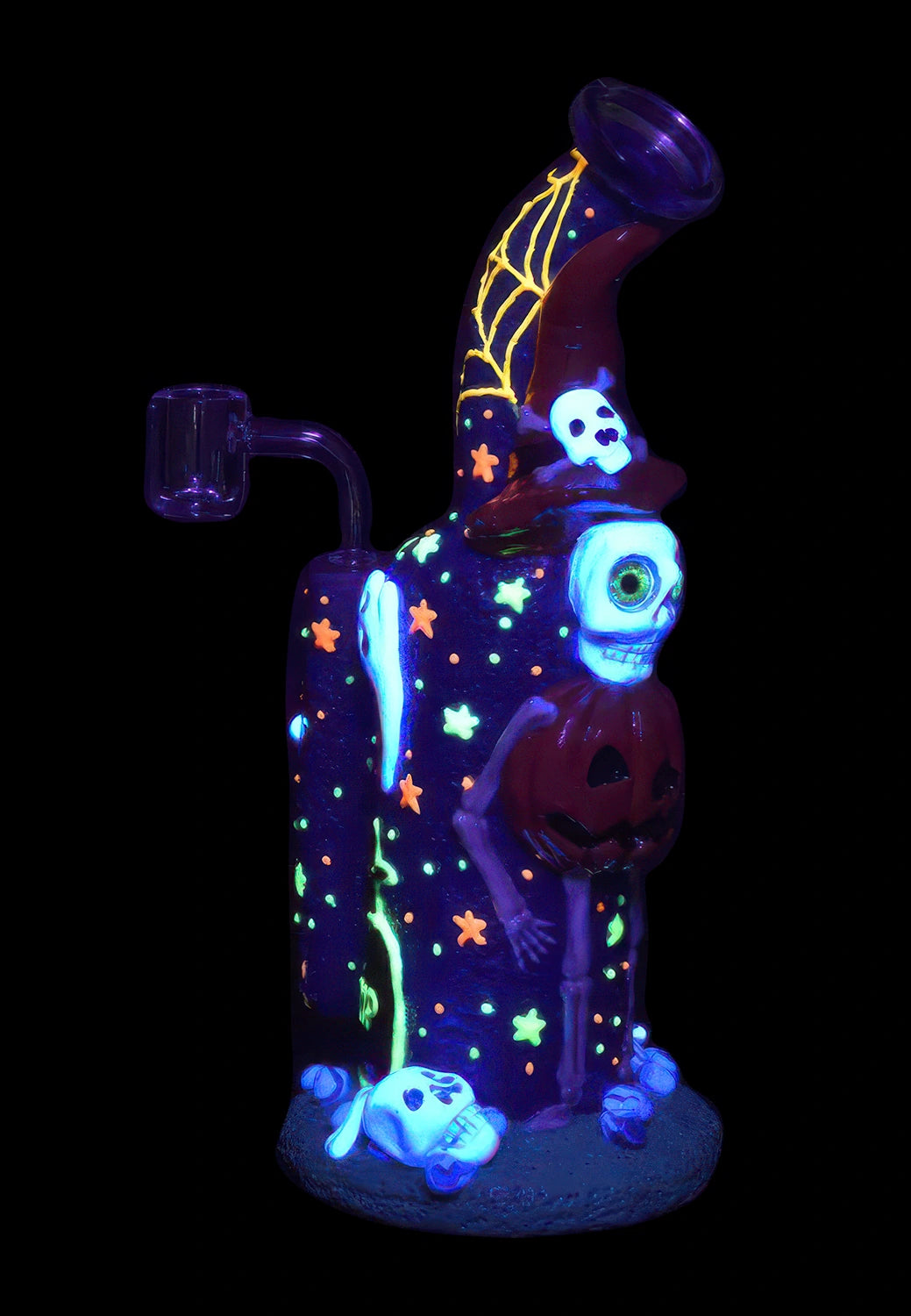 Frightening Fiesta Enamel on Glass Dab Rig