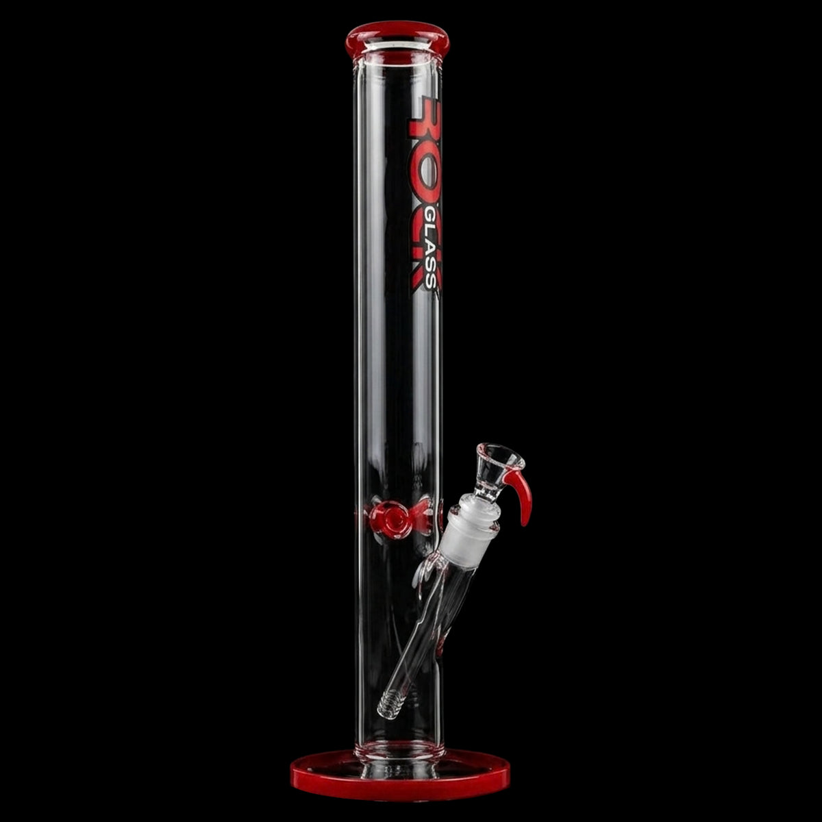 Rock Glass CrystalAxis Straight Tube Bong