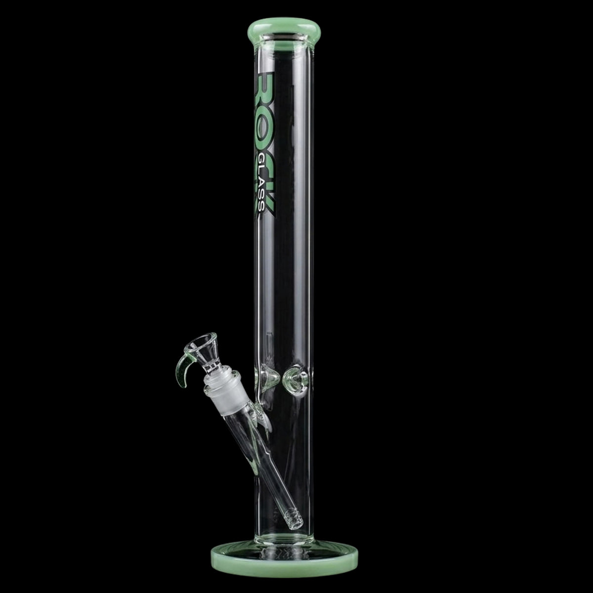 Rock Glass CrystalAxis Straight Tube Bong
