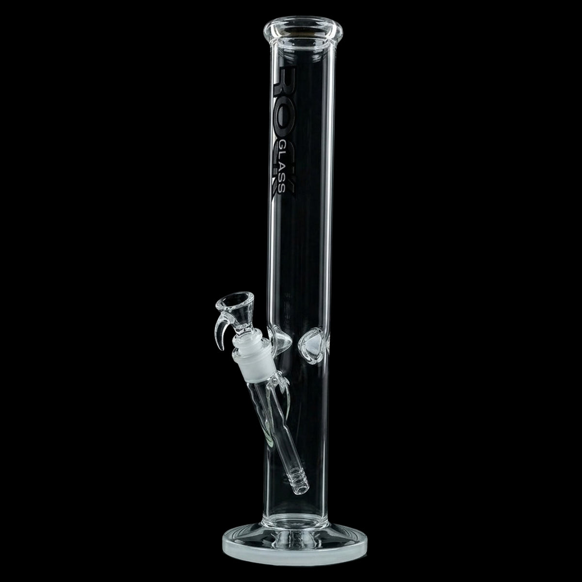 Rock Glass CrystalAxis Straight Tube Bong