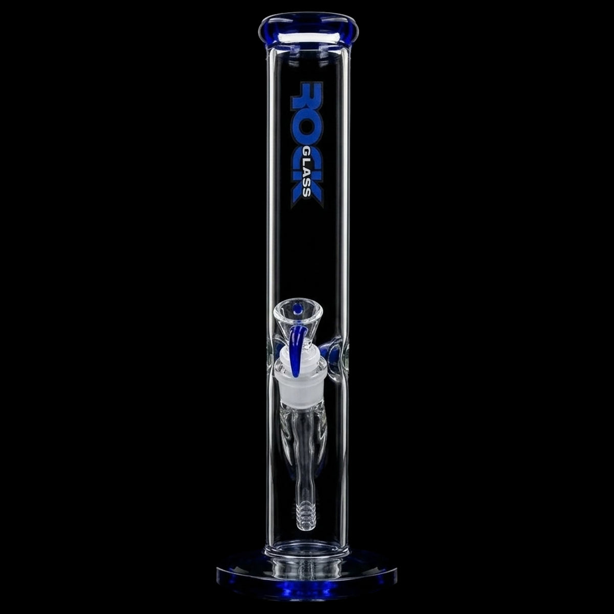 Rock Glass CrystalAxis Straight Tube Bong